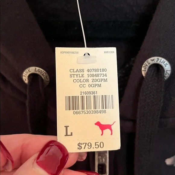 NWT PINK Victoria’s Secret Rare Sequin Zip Up Hoodie - Picture 8 of 11